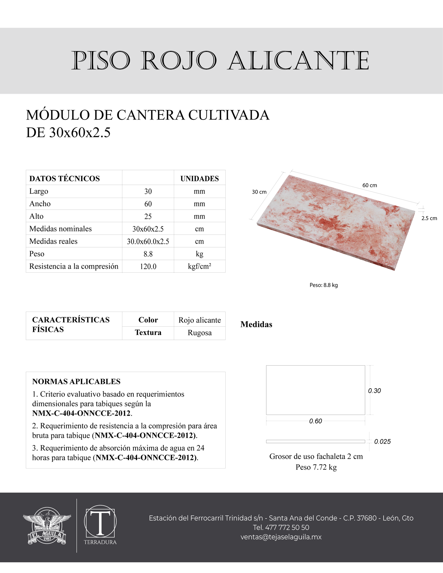 Piso Marmoleado Rojo Alicante