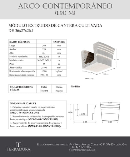 Arco Contemporaneo 1,90 claro