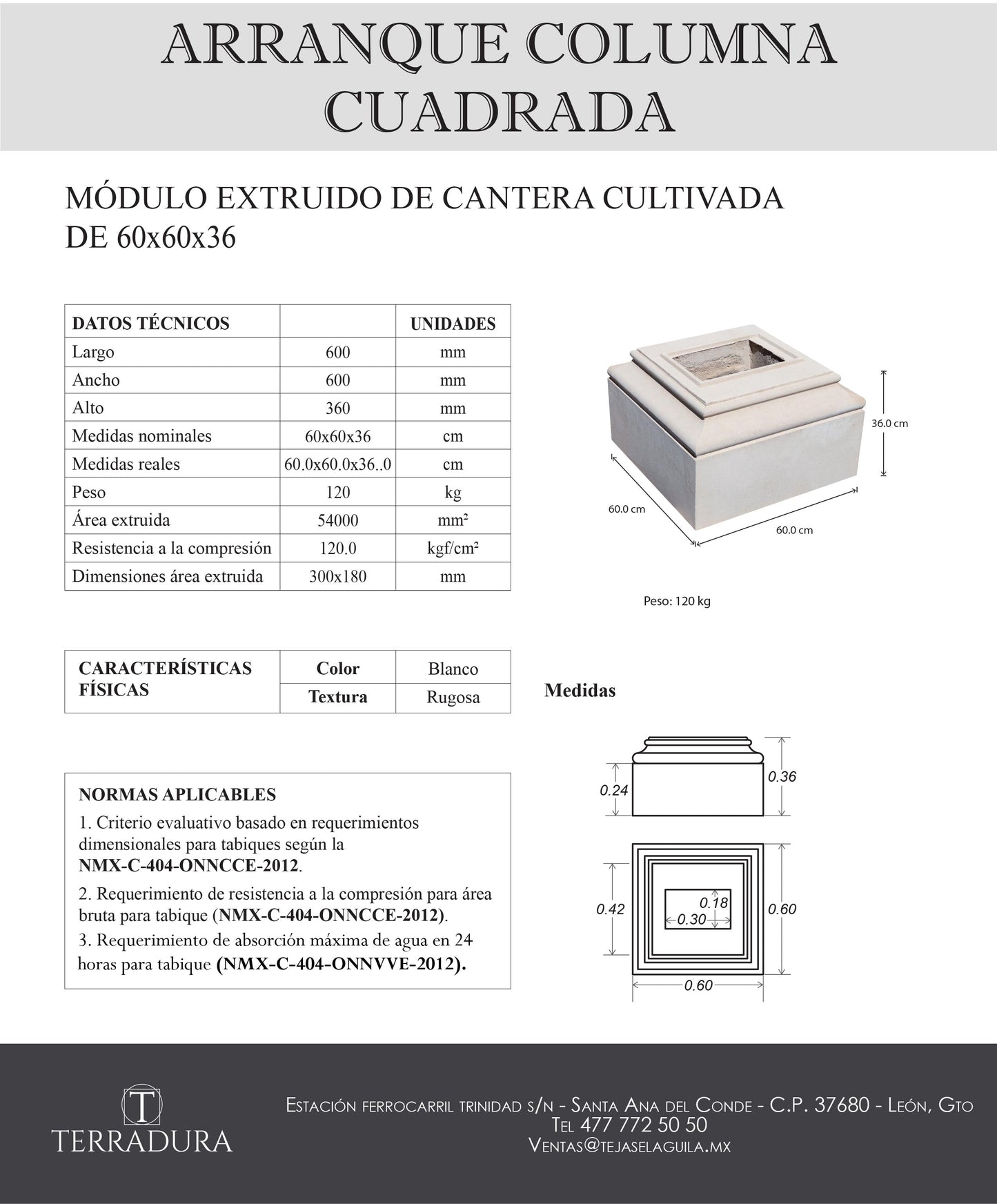 Arrranque columna cuadrada