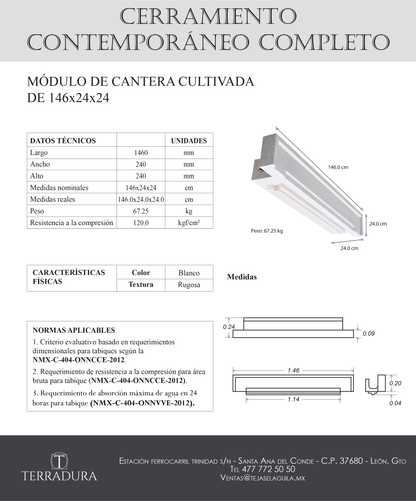 Cerramiento contemporánea