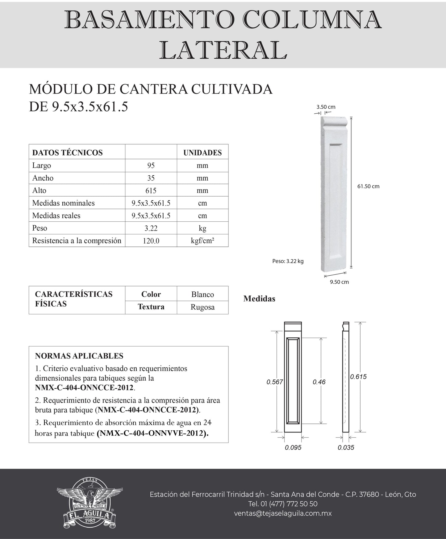 Basamento Columna Lateral