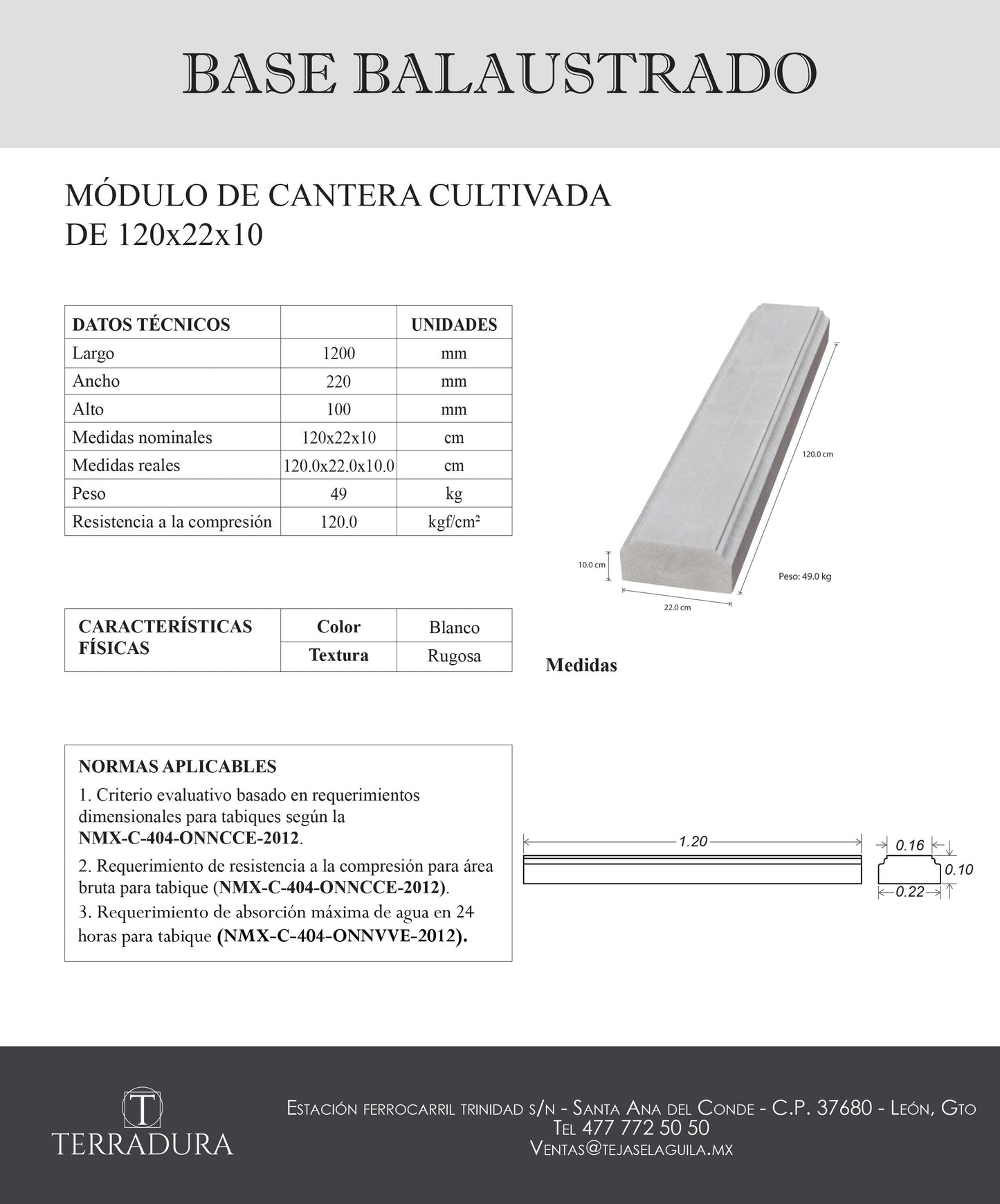 Base balaustrado