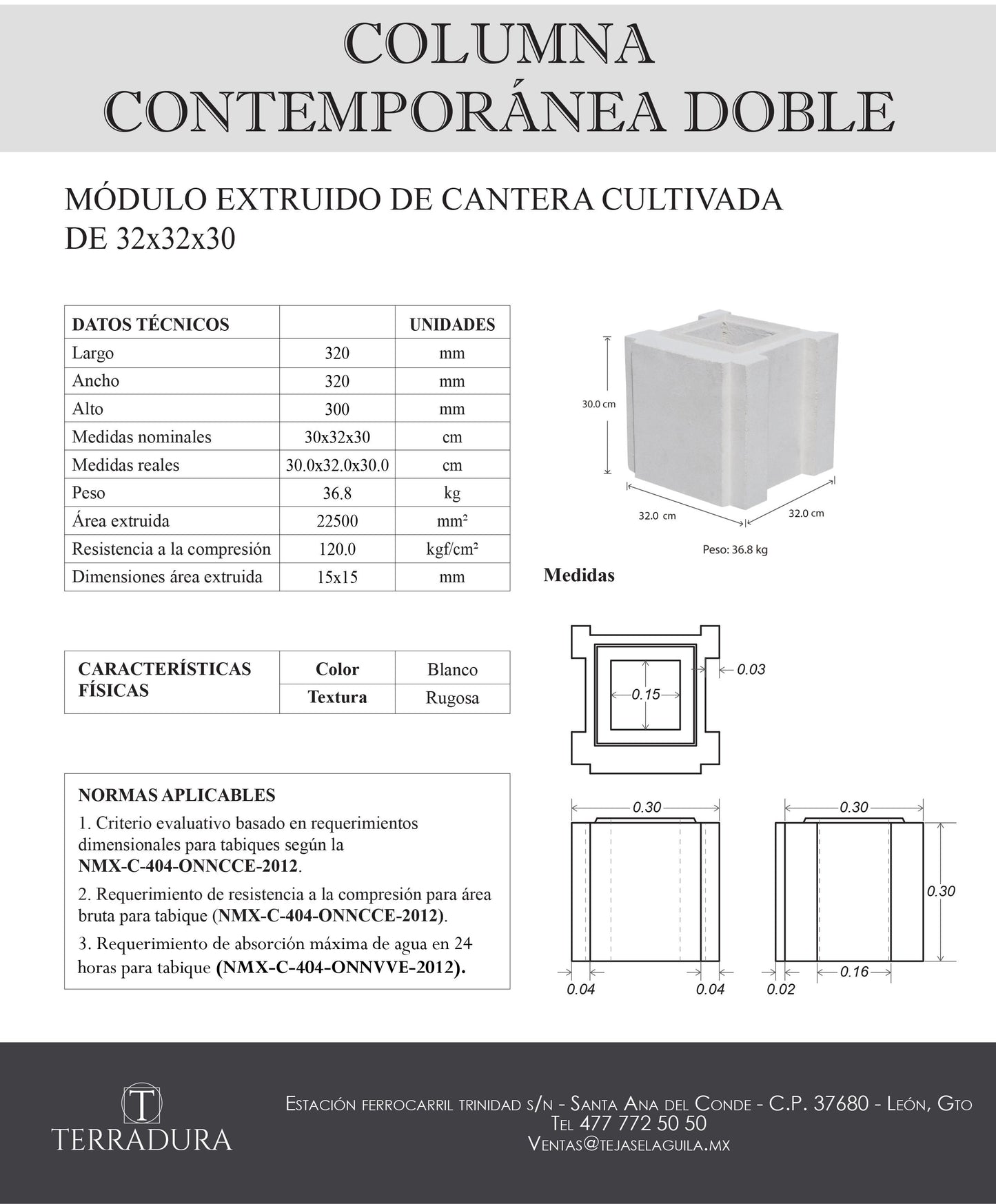 Columna contemporanea doble