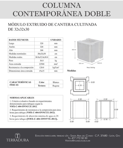 Columna contemporanea doble