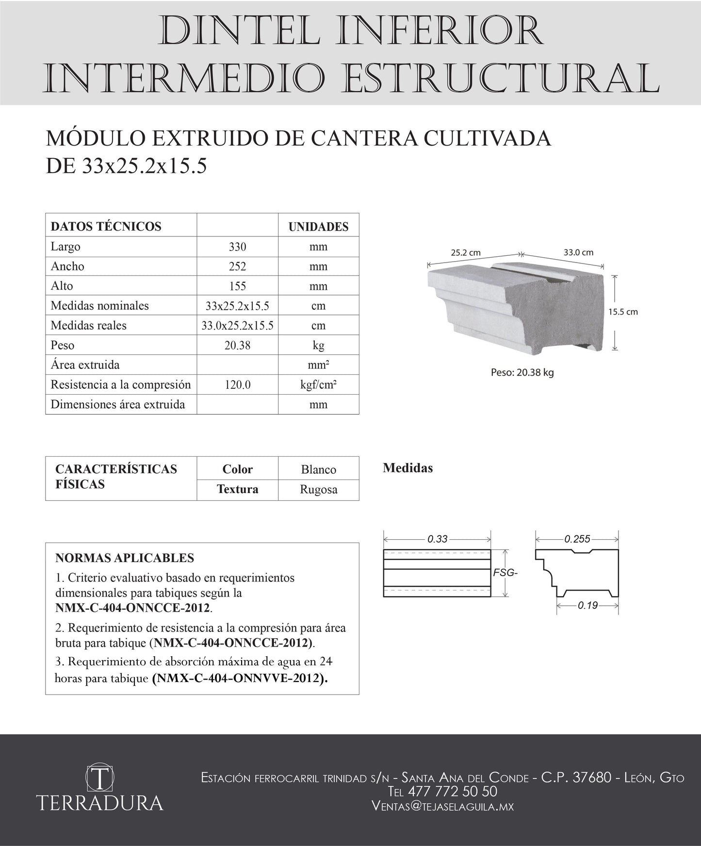 Dintel Inferior Intermedio Estructural