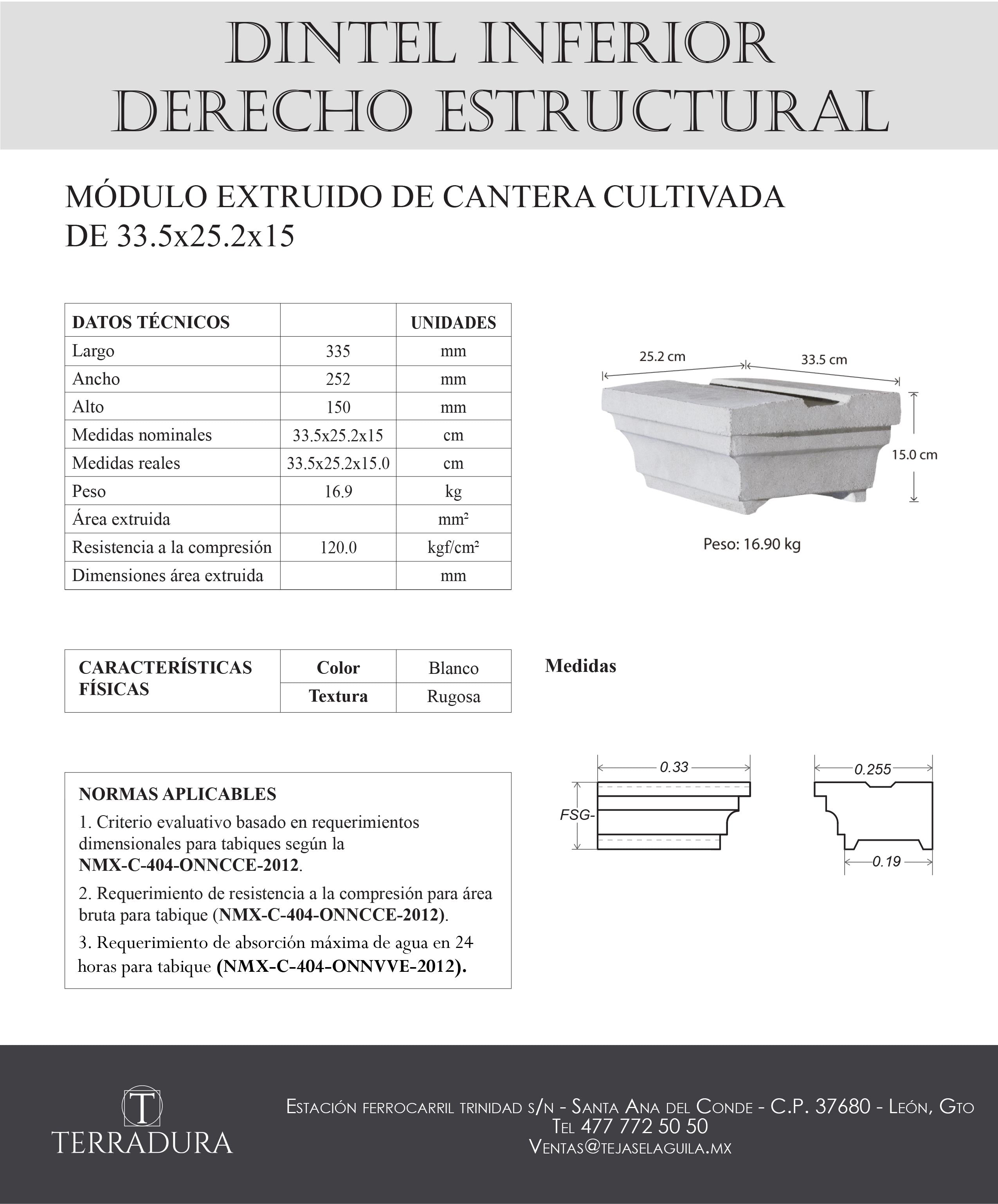 Dintel inferior estructural – Terradura