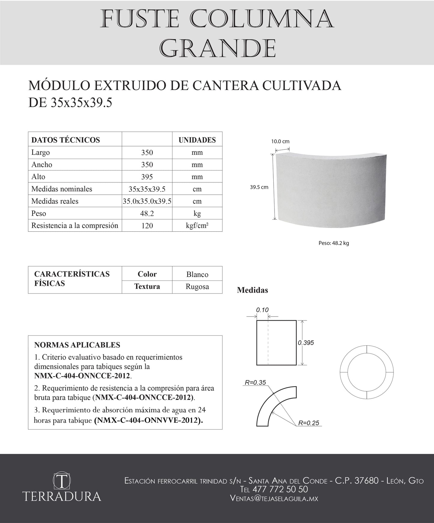 Fuste columna grande