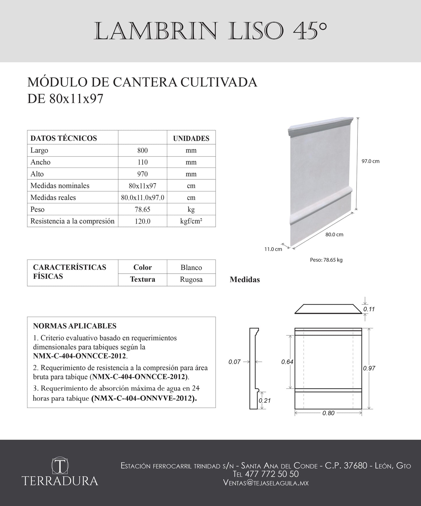 Lambrin liso 45