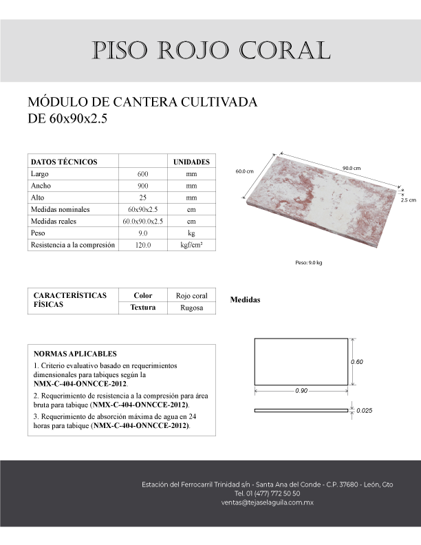 Piso Marmoleado Rojo Coral