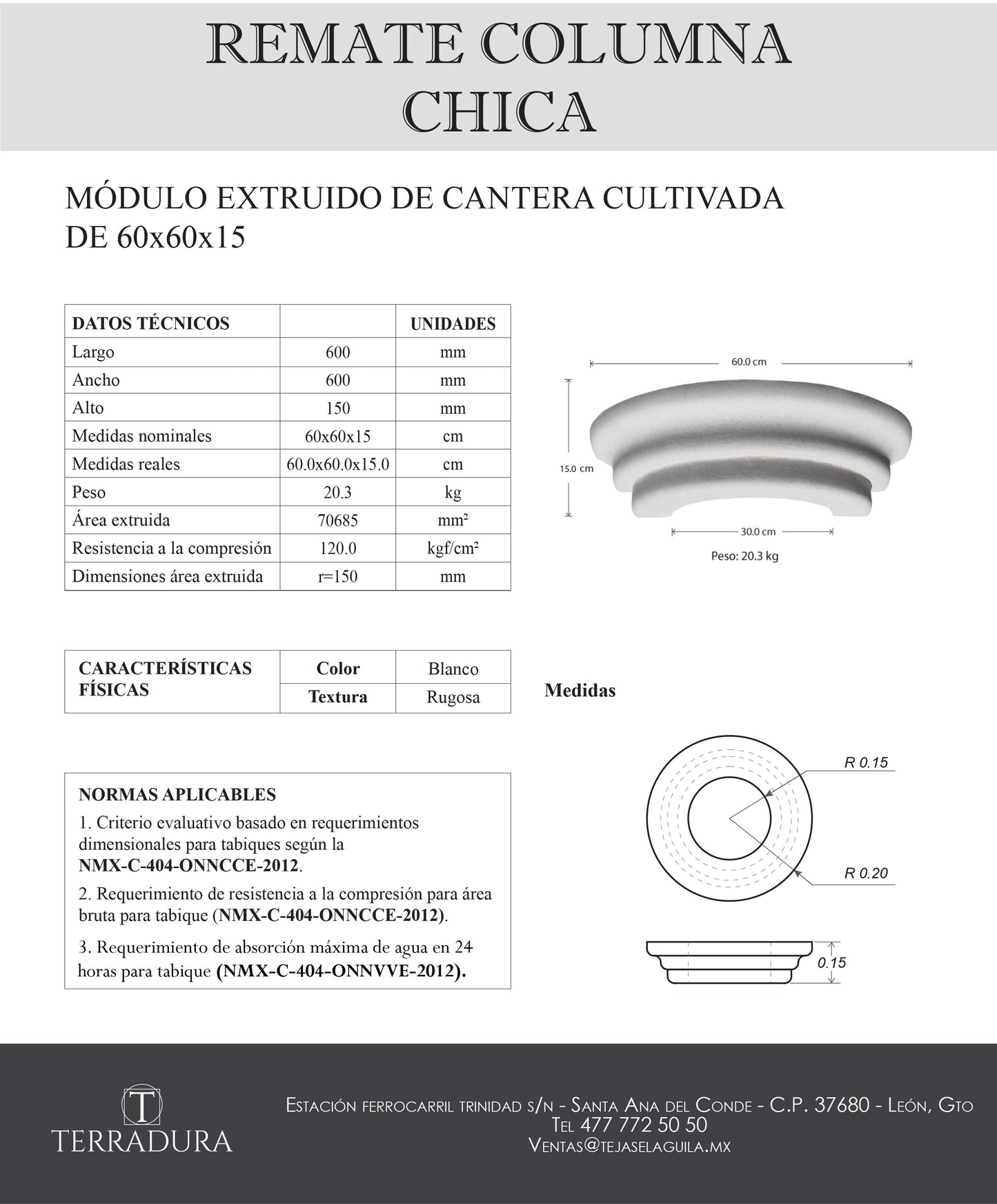 Remate columna chica