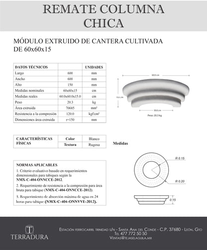 Remate columna chica