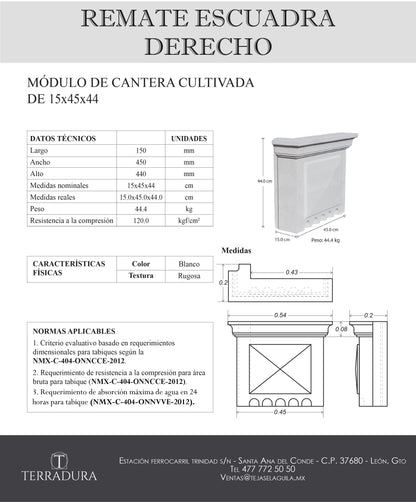 Remate escuadra