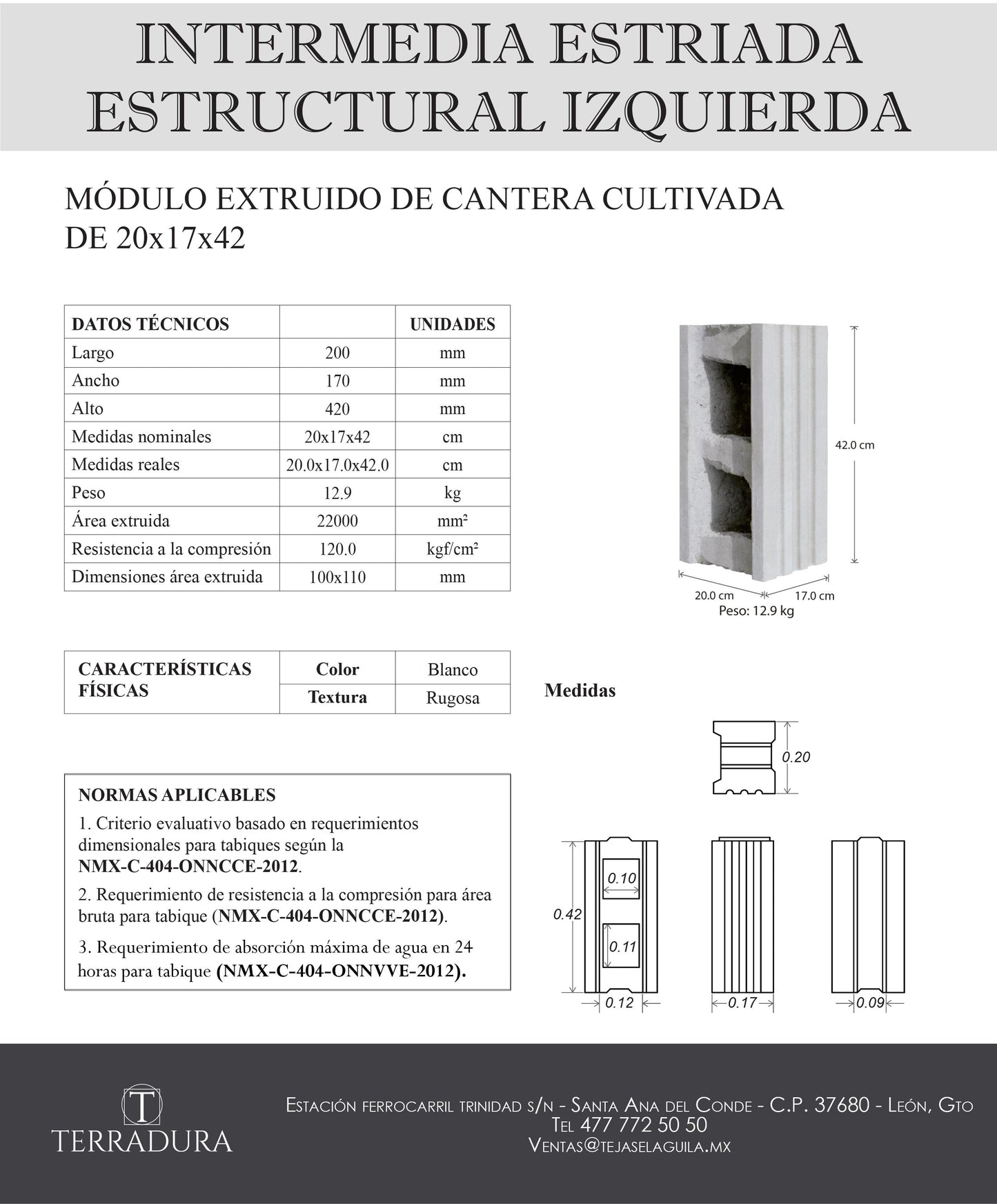 Intermedia estriada estructural