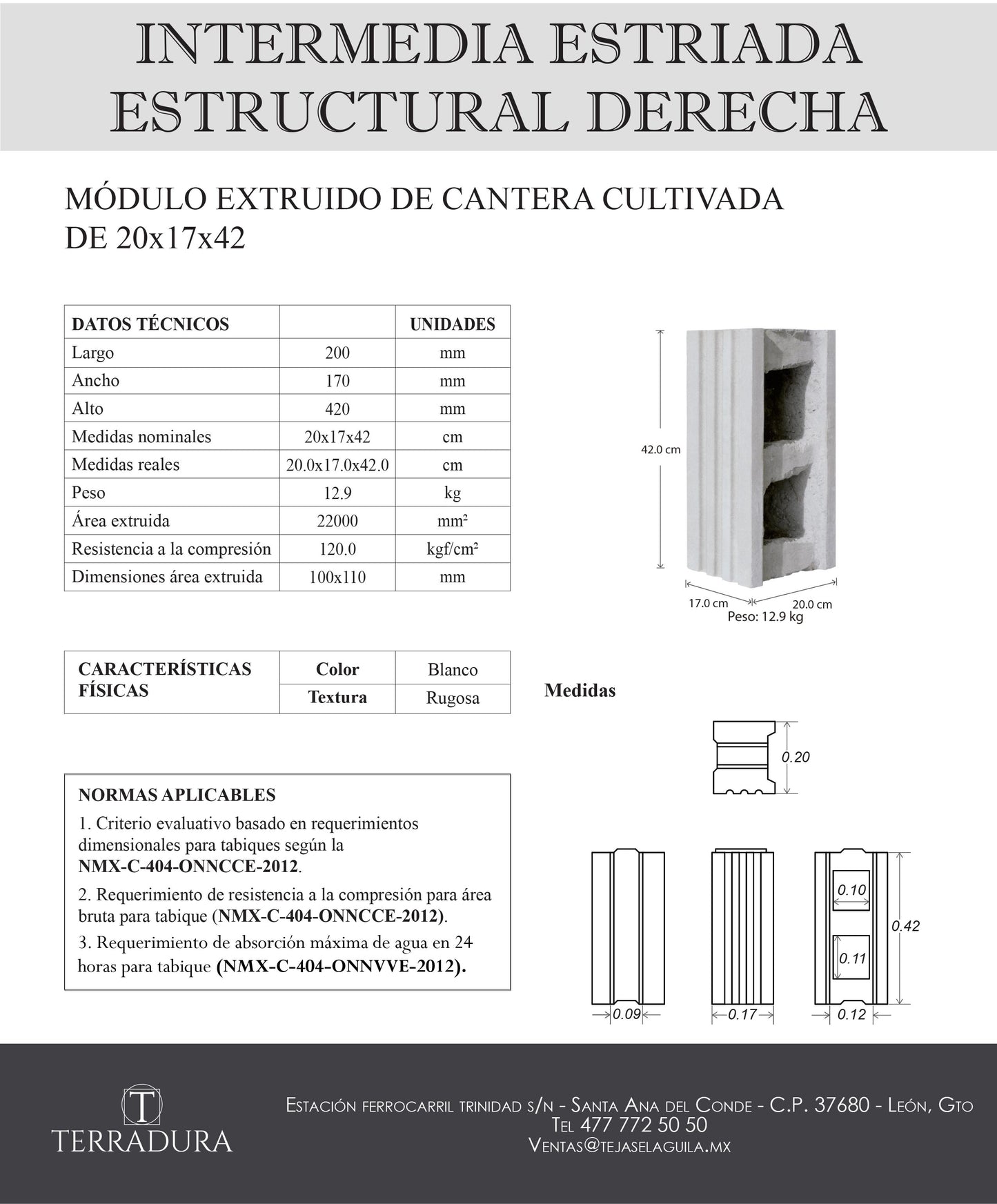 Intermedia estriada estructural