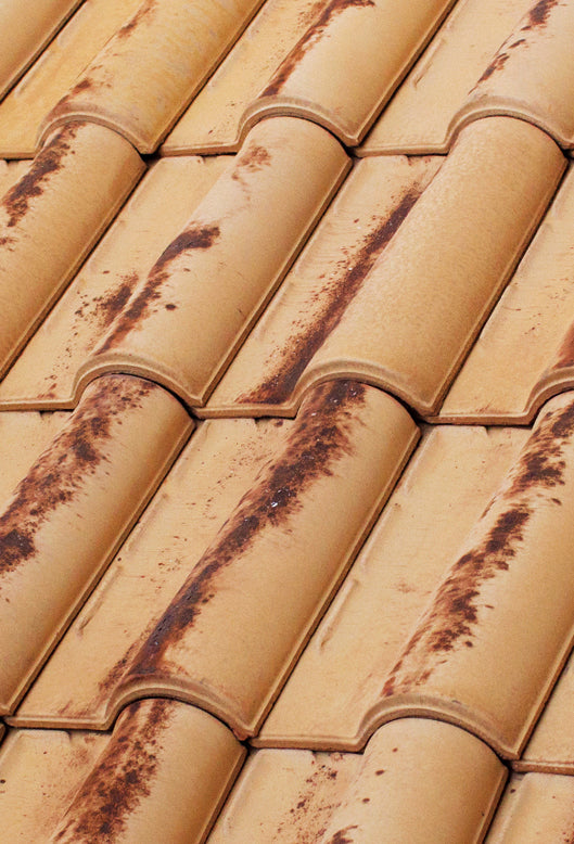 Rust-red roof tile